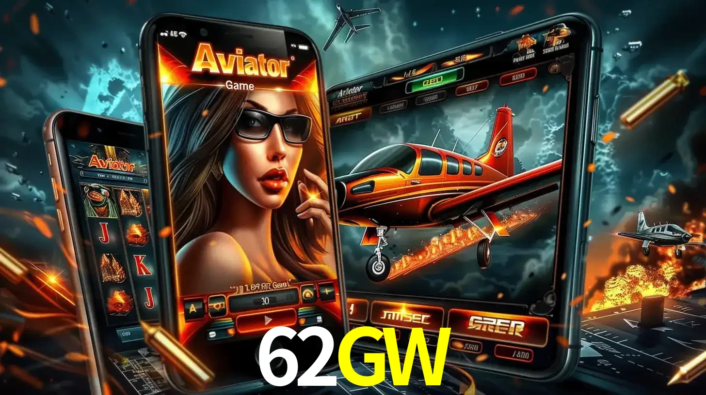 O popular jogo de apostas Aviator exibido em vários celulares e tablets, mostrando a interface emocionante e a ação de voo disponíveis para jogar agora no 62GW.